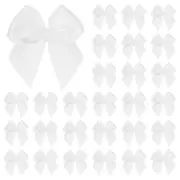 200-Pack Mini Craft Ribbon Bow 1x1 Inch for Craft DIY[Pure White]