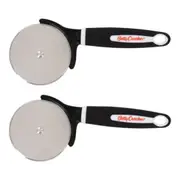 2 x Betty Crocker Pizza Cutter 24x9cm Stainless Steel Blade Soft Grip Handle