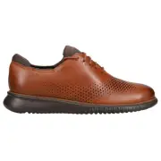 Cole Haan 2 Zerogrand Lined Laser Perforated Plain Toe Oxford Mens Brown Casual