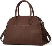[Yafirgeer] Suede Large Tote Bag for Women Leather Bag Retro Purses Crossbody Bag Trendy Handbag Work Bag 2024