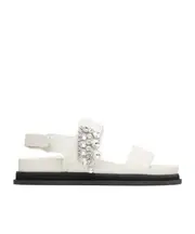 Verity Sandal Flat 41 Latte/Crystal