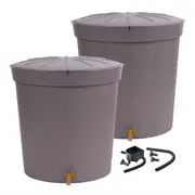 GARANTIA 300L LANZAROTE MINItank x 2 Kit (with Linking Kit & Diverter) - Grey