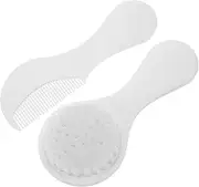 SHOWERORO Cradle Cap Brush Set Baby Hair Brush Scalp Scrubber Soft Bristles Gentle Massage Newborn to Toddler Hair Grooming Kit