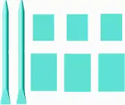 8 Packs Screen Printing Squeegee Chalk Paste Tool Set, Self Adhesive Stencils Ru
