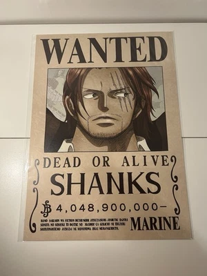 One Piece - Red Haired Shanks 30cmx42cm Official Wanted Poster - Mugiwara Store