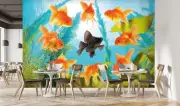 3D Funny Goldfish G3383 Wallpaper Wall Murals Removable Self-adhesive Erin