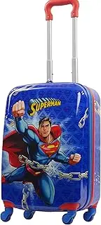 [Ful] Unisex Kid's Superman 20.5 Inch Carry On Rolling Luggage, Hardshell Suitcase with Spinner Wheels, Blue, Blue, Medium, Superman 20.5 Inch Carry on Rolling Luggage, Hardshell Suitcase with Spinner