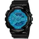 CASIO G-SHOCK/潮流數位多層次運動錶/黑藍/GA-110B-1A2DR