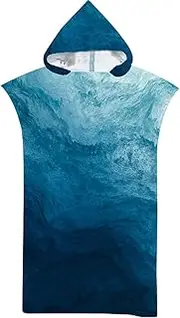 Générique Adult Hooded Bath Towel, Windproof Changing Dress, 43.31 x 29.53 inches Portable Bath Wrap, Quick-Dry and Absorbent, Soft and Comfortable Fabric, Ideal for Swimming, Bathing,