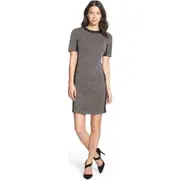 halogen(r) Mixed Media Short Sleeve Fitted Dress