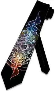 [Three Rooker] Darwin Ties Mens Science Necktie Physics Tie Evolution Ties, Black