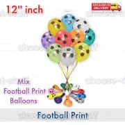 12" Genuine Balloons Soccer Ball Football White Balloons Football Theme Party