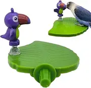 Parrot Perch Toy | Stand Tray Cage Perch Leaf Shaped | Exquisite Cage Accessories Play Gym Toy Tray for Living Room Balcony Garden Use