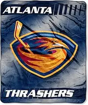 NHL Atlanta Thrashers 50-Inch x 60-Inch Micro Raschel Throw Blanket "Face Off" Design