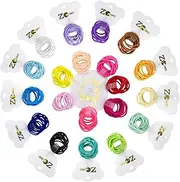 ZCOINS 200pcs Baby Hair Ties for Thin Hair Girls, 2mm Mini Hair Bands Elastics for Baby Girls, Small Elastic Ties for Newborn Toddler Hair Accessories, Toddler Rubber Bands Multicolor