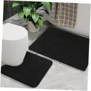 Bathroom Rug Sets 2 Piece, 20"x20" U-Shaped Toilet Mat and 21"×34" Bath Mats