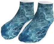 [QMNVBDS] Blue Neuron Picture Socks Ankle Length Socks Casual Short Socks for Women Men Low Cut Sports Socks Running Socks No Show Socks Ankle Socks Athletic Socks Workout Socks, Style, One Size, Style