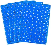 MR FIVE 100 Sheets Blue with Silver Star Tissue Paper Bulk,20" x 14",Blue Silver Star Tissue Paper for Gift Bags,Birthday,Holiday,Weddings,Baby Shower,Mother's Day
