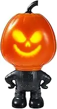2024 Spooky Talking Animatronics, Talking Pumpkin Man, Animated Halloween Decorations, Halloween Pumpkin with Built in Projector Speaker, Pumpkin Decor Props, Sturdy for Halloween