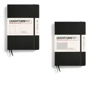 [Leuchtturm1917] Leuchtturm Leather A5 Notebook 251pg (Black) - Squared