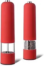 Electric Salt and Pepper Grinder Set Automatic Battery Operated Grinder Refillable Ceramic Core Grinders Adjustable Coarseness