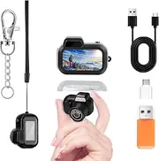 Mini Keychain Camera, Mini Digital Camera Keychain, 1080p Hd Tiny Digital Cameras with SD Card, Eight Filters,Portable Small Cameras for Carry-On Capturing Everyday Memories (32G)