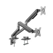 Brateck Dual Monitor Arm Economical Spring Assisted Space Grey