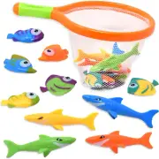 Toy Fishing Net for Bath | Bath Toys for Kids – Dive Game Small Sinking Fish, 4