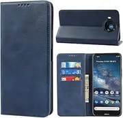 [Cavor] for Nokia 8.3 Case, Nokia 8.3 5G Case Cowhide Pattern PU Leather Book Wallet Magnetic Kickstand Flip Cover Phone Cases with Card Slots(6.81") -Navy Blue