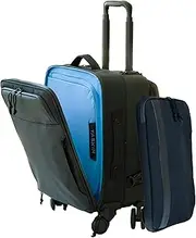 [TASKIN] Swift | 4 Wheel Hardside Hybrid 18'' Underseat/Weekender Small Suitcase Carry-on + Laptop Sleeve, Luggage Bag | Black & Uber Stylish, Hybrid Carry-on With Spinner Wheels
