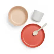 EKOBO - Bamboo Kids Dinner Set in Gift Box- Scandi | Cup, Bowl, Plate, Spoon