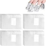 500Pcs Nail Foil Wraps Remover Aluminium Nail Art Soak Off Remover Gel Nail Polish Remover Foil Wraps with Pre-attached Lint-Free Cotton Pads