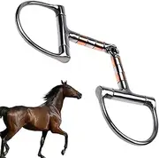 D Ring Horse Bit - Copper Mouth Snaffle Bit - Single Joint Horse Bit, D-Ring Snaffle Bits for Horse Training