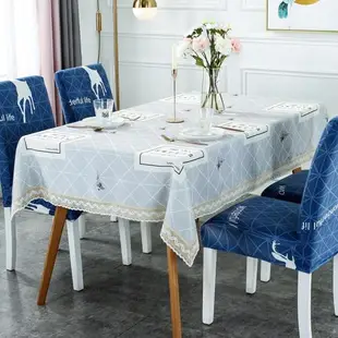 餐桌椅子套罩餐椅套ins網紅北歐防水桌布棉麻茶幾臺布椅套罩家用