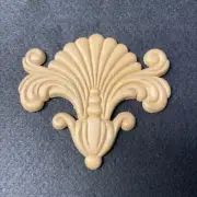 (5 Pack) 3-15/16 inch x 4-1/4 inch Maple Wood Shell Applique