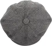 [GAROZATION] Octagonal Hat for Women Men British Vintage Beret Decorative Gentle Material h Dark Grey