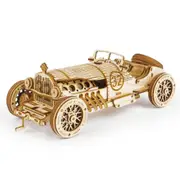 Robotime 3D Wooden DIY Model 1:16 Puzzle Mechanical Gear Grand Prix Ca