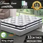 King single DREAM LOVER Medium Firm Mattress Bed Pocket Spring + Ultra HD Foam
