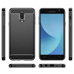 適用三星Galaxy J7 Plus手機殼J7+/C8保護套純色全包防滑防摔軟殼
