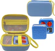 LeoTube Hard Case Bag and Silicone Shell Cover for Yoto Mini Kids Audio & Music Player. Storage Holder for Children’s Speaker Plays Audiobook Cards and Accessories for Boys and Girls (Blue)