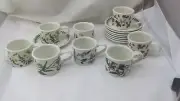 NWT Portmeirion Botanical Garden Tea Cup And Saucer Set of 16 8 Cups / 8 Saucers