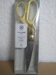 UBRAND METALLIC GOLD 8" STAINLESS STEEL SCISSORS FOR DESK,OFFICE-GREAT QUALITY