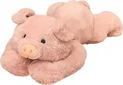 12 Inch Pig Plush Pillow Stuffed Animal Snuggly Pillow, Cute Pig Sleeping Hugging Pillows, Pink Pig Stuffed Animal Kawaii Soft Hugging Pillow