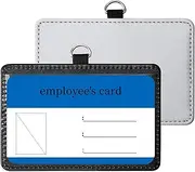 30 Pack Sublimation Blank PU Leather ID Badge Holder DIY Heat Transfer Print Horizontal ID Card Holders for Badges Waterproof Name Tag Holders for Coach Office Employees Students