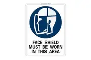 Face Shield Must Be Worn In This Area 200x300mm Sign Polypropylene Mountable