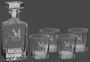 Personalized Whiskey Decanter Set - Engraved Whiskey Glasses Set - Custom Whisky