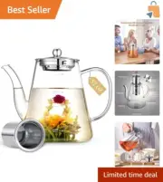 Elegant 1500ml Glass Teapot with Infuser - Perfect Tea Gift Set for Enthusiasts