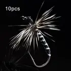 Soft Feather Material 10pcs Chironomid Imitation Baits for Fish Catching