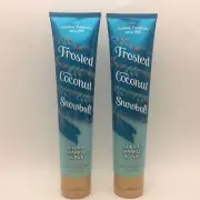 2 Bath & Body Works Frosted Coconut Snowball Shea & Sparkle Scrub 6.1 fl.oz