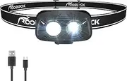 Super Bright LED Sensor Headlamp, Lightweight Waterproof Headlamps, Perfect for Running Biking Fishing Camping Hiking and Kids, USB Rechargeable Flashlight, 5 Modes 600 Lumens Headlight